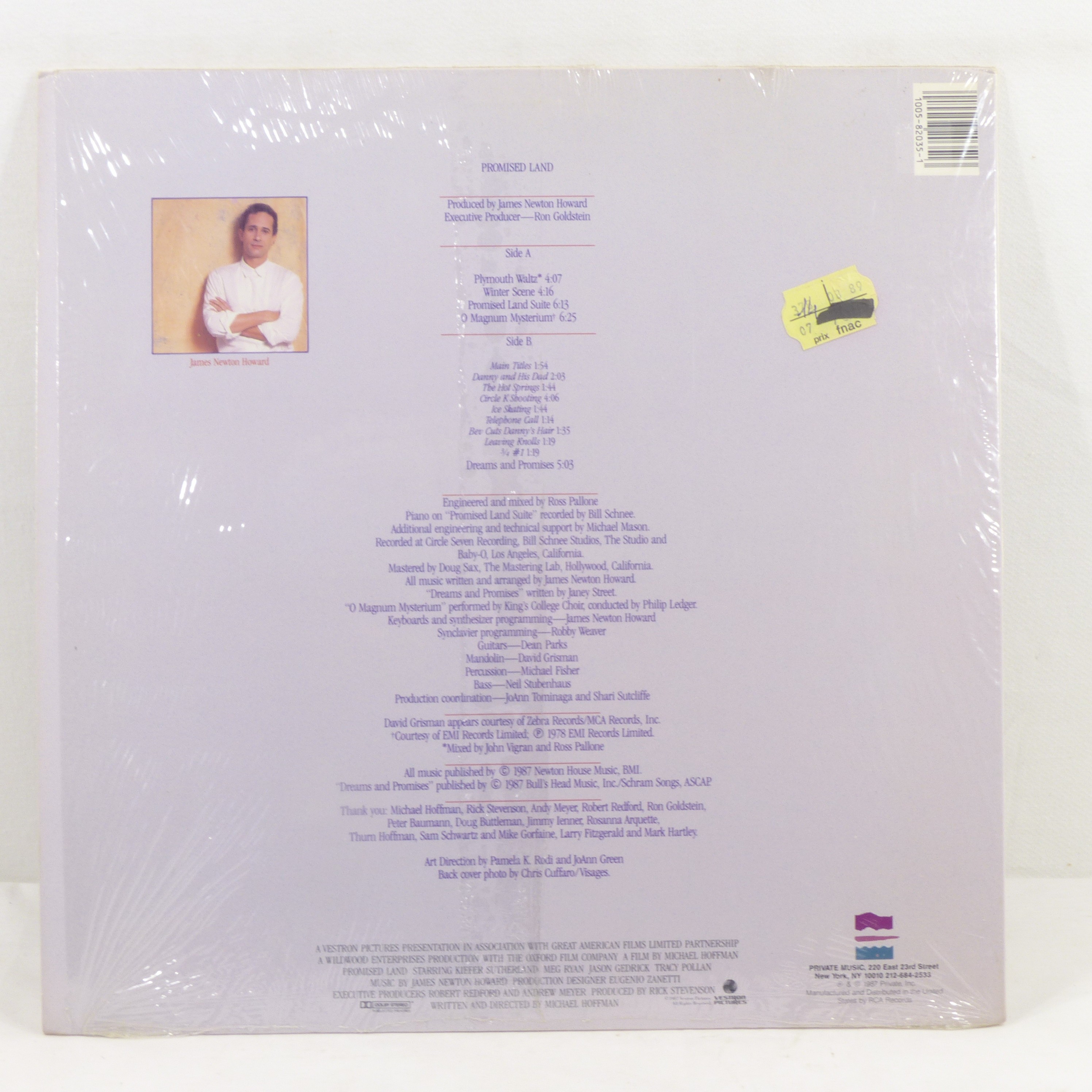 Voir photo 2 de Vinyle 33T James Newton Howard / Promised Land (Original Soundtrack From The Vestron Picture) - RCA records 1987 Vinyle 33T James Newton Howard / Promised Land (Original Soundtrack From The Vestron Picture) - RCA records 1987 Bon état - Vue 2 -